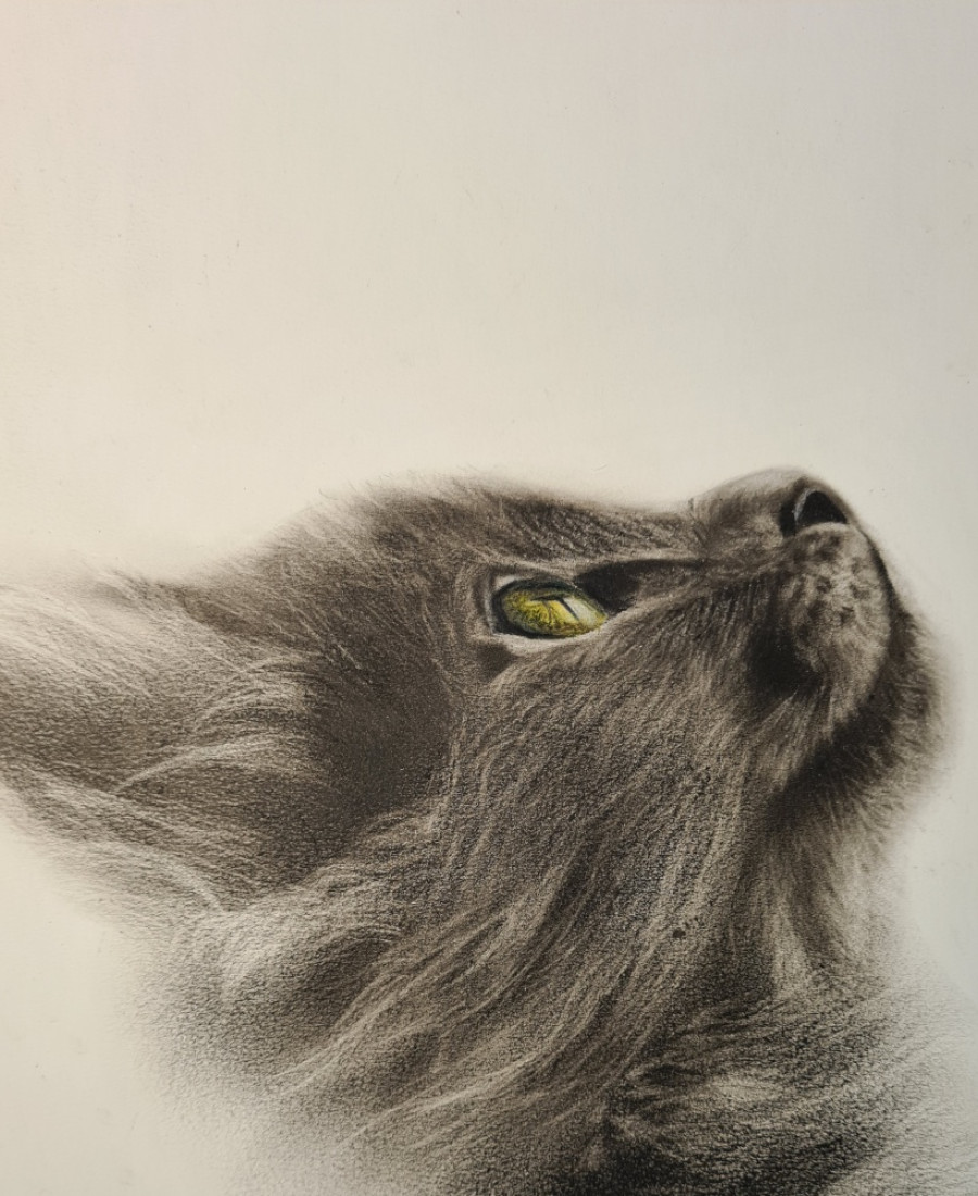 Detail 1 of Emerald Reverie by Deimante Bruzguliene