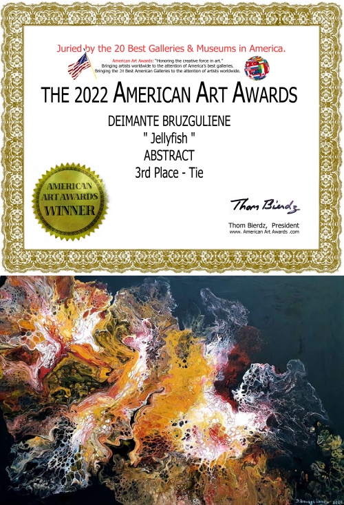 American Art Awards — recognition for Deimante Bruzguliene